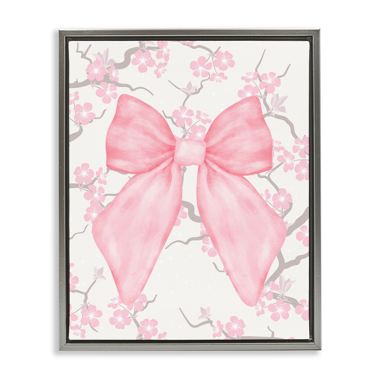 Stupell Industries Cherry Blossom & Ribbon Floating Frame, design by Jesse Keith